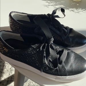 Worn once, Tory Burch Faux Patten Leather Gym Shoe